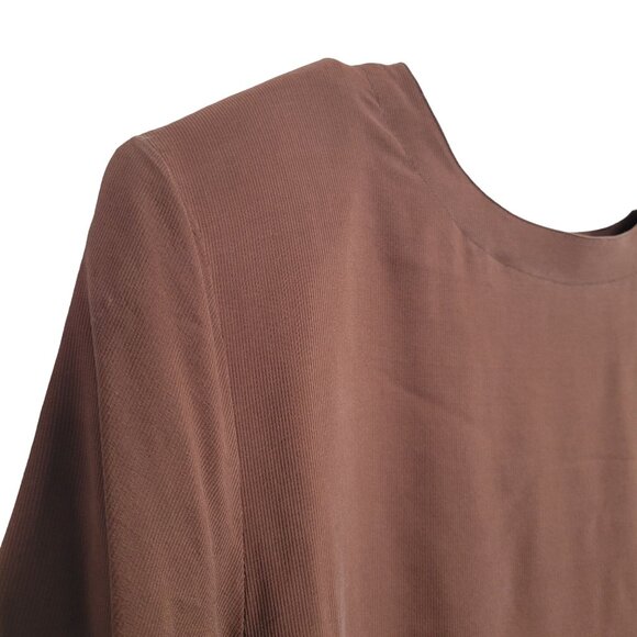 Strawbridge & Clothier NWT Sz XL Blouse Washable Textured Silk Back Keyhole VTG - Picture 5 of 8